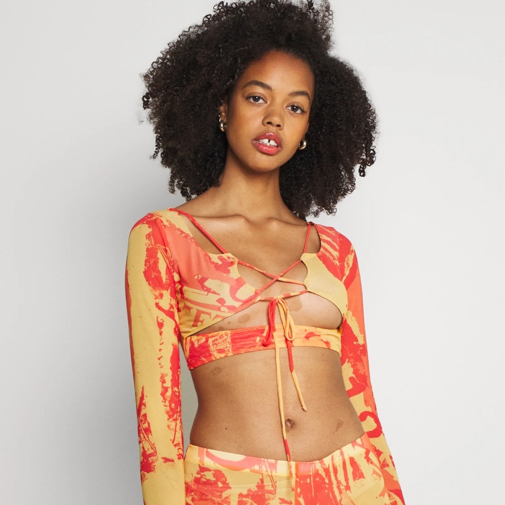 Jaded Strappy Crop with Sleeves